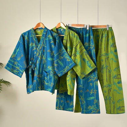 Ownkoti Bamboo Cotton Curly Kimono Loungewear Set