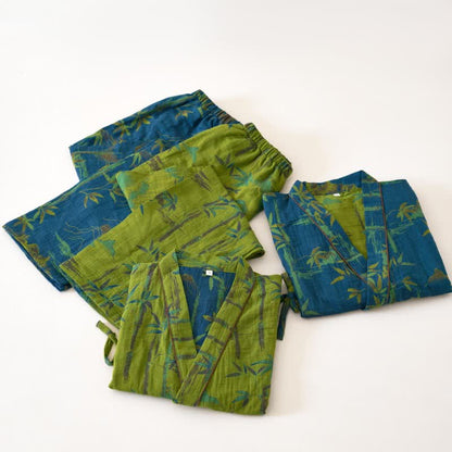 Ownkoti Bamboo Cotton Curly Kimono Loungewear Set