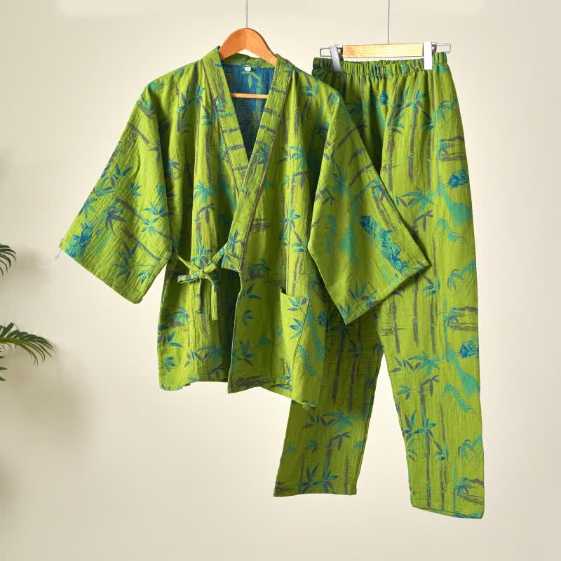 Ownkoti Bamboo Cotton Curly Kimono Loungewear Set