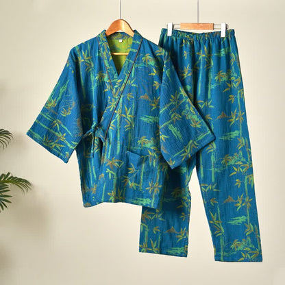 Ownkoti Bamboo Cotton Curly Kimono Loungewear Set