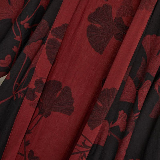 Ownkoti Luxurious Large Ginkgo Leaf Cotton Kimono Robe