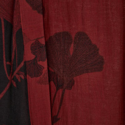 Ownkoti Luxurious Large Ginkgo Leaf Cotton Kimono Robe