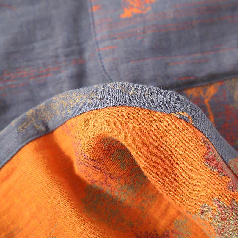 Ownkoti Vintage Tree Jacquard Cotton Loungewear Set for Comfortable Relaxation