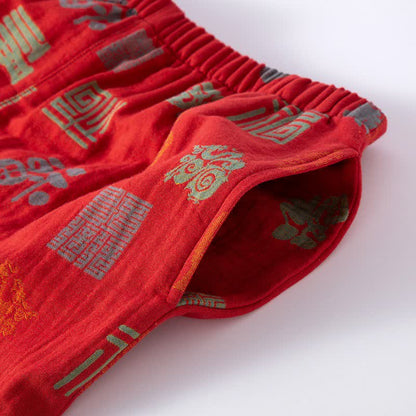 Ownkoti Oriental Happy Cotton Gauze Loungewear Set