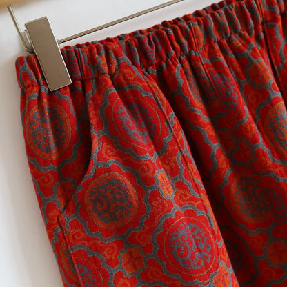 Ownkoti Oriental Retro Tassel Cotton Comfortable Loungewear Set