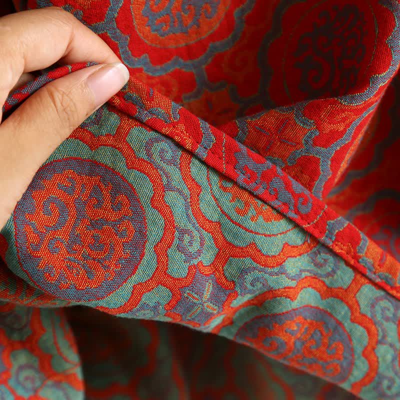 Ownkoti Oriental Retro Tassel Cotton Comfortable Loungewear Set