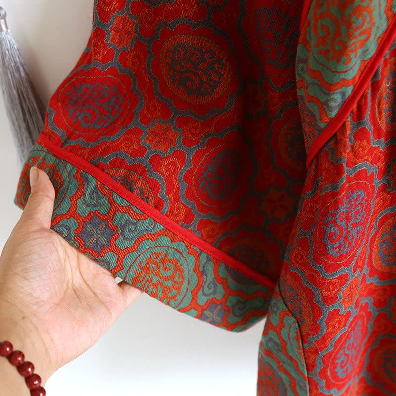 Ownkoti Oriental Retro Tassel Cotton Comfortable Loungewear Set