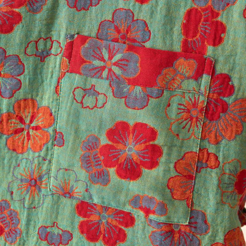 Ownkoti Plum Blossom Cotton Gauze Kimono Robe - Elegant Comfort for Relaxed Style