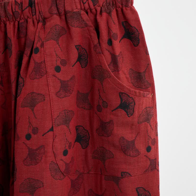 Ownkoti Ginkgo Leaf Oriental Tassel Cotton Pajamas - Comfortable and Stylish Nightgowns for Restful Sleep