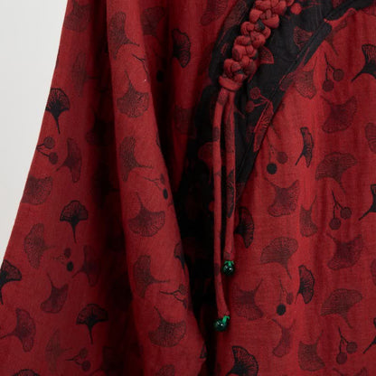 Ownkoti Ginkgo Leaf Oriental Tassel Cotton Pajamas - Comfortable and Stylish Nightgowns for Restful Sleep