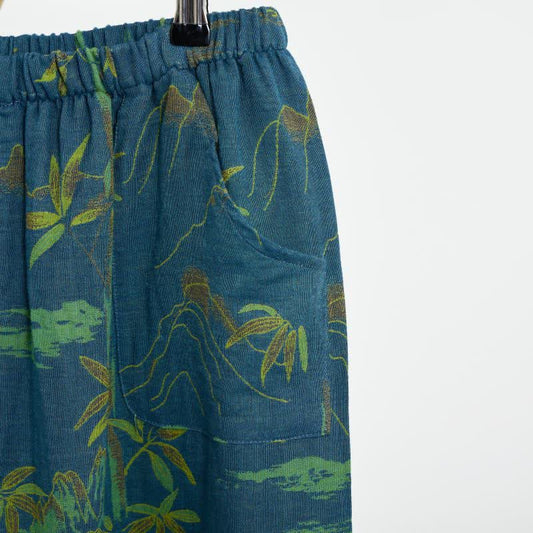 Ownkoti Bamboo Oriental Pajama Set with Fringes Made of Cotton