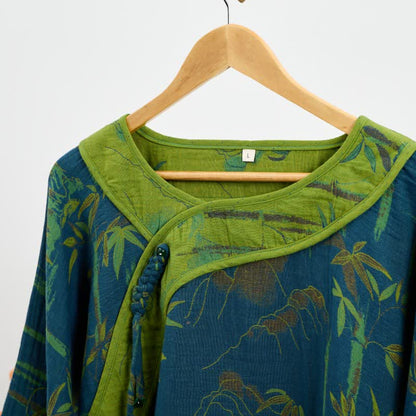 Ownkoti Bamboo Oriental Pajama Set with Fringes Made of Cotton