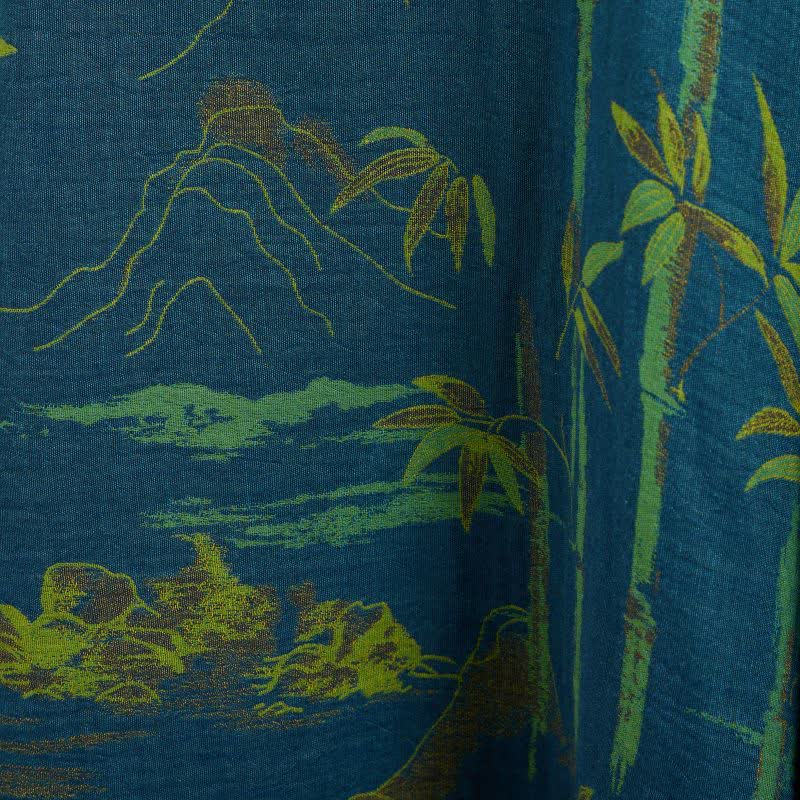 Ownkoti Bamboo Oriental Pajama Set with Fringes Made of Cotton