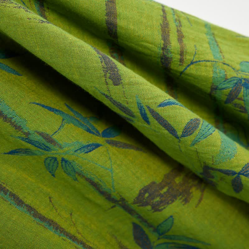 Ownkoti Bamboo Oriental Pajama Set with Fringes Made of Cotton