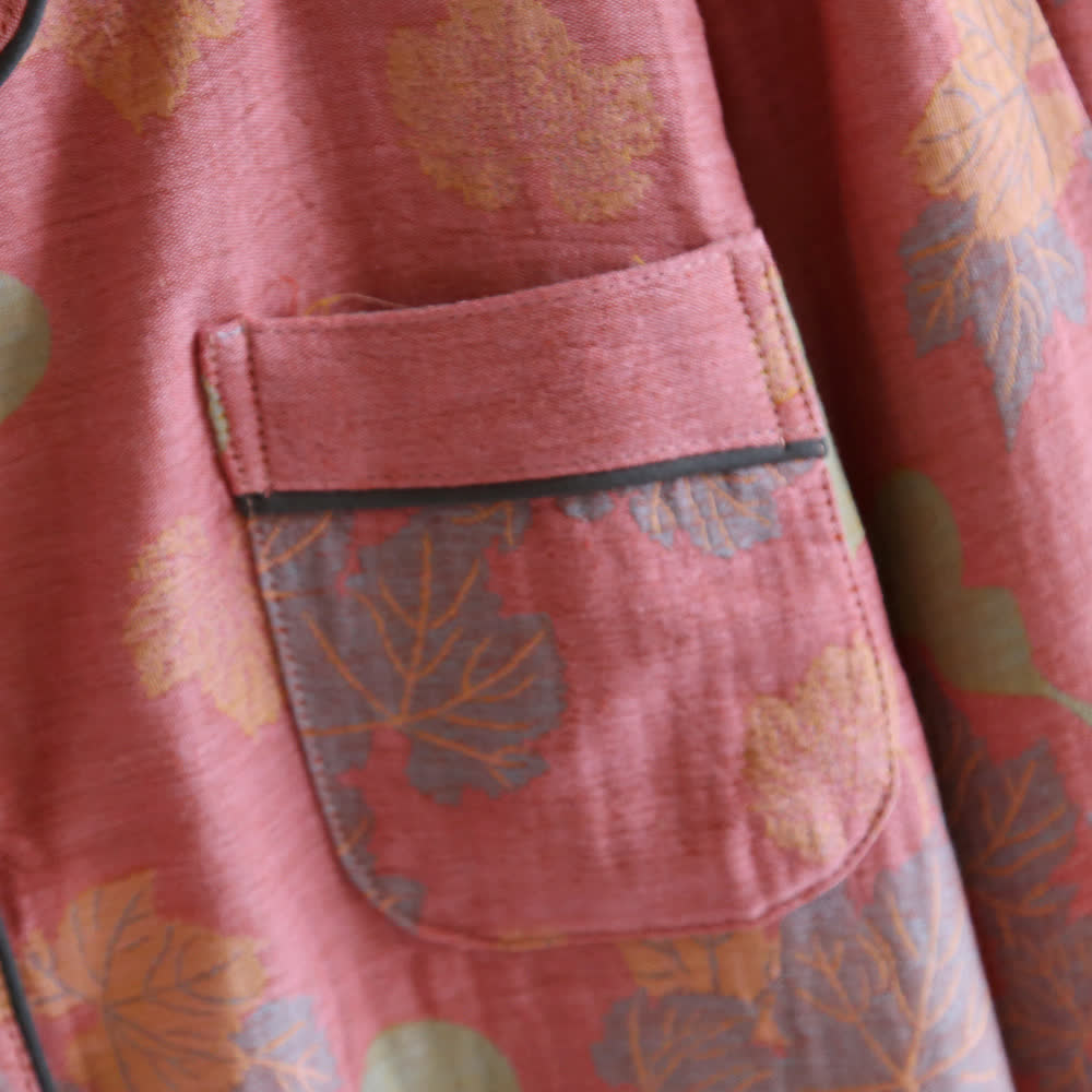 Ownkoti Relaxing Gourd Cotton Long Sleeve Pajama Set for Comfortable Sleep