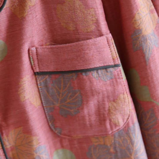 Ownkoti Relaxing Gourd Cotton Long Sleeve Pajama Set for Comfortable Sleep