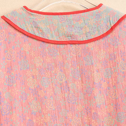 Ownkoti Plus Size Rose Cotton Gauze Nightdress - Comfortable and Elegant Sleepwear