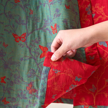 Ownkoti Vintage Butterfly Cotton Gauze Kimono Robe - Elegant & Comfortable Lounge Wear