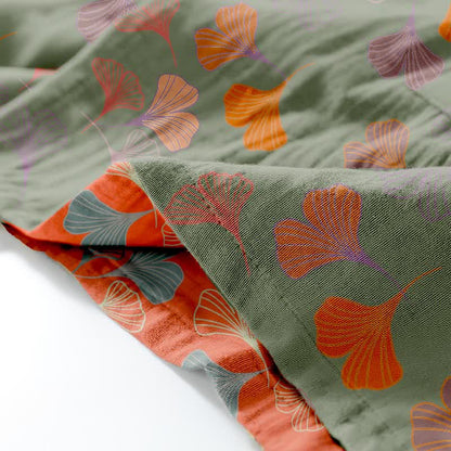 Ownkoti Ginkgo Cotton Gauze Kimono Loungewear Set - Comfort and Style in One