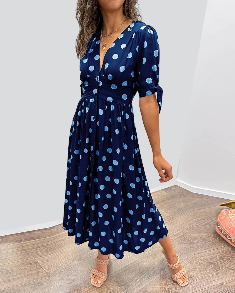 Avero™ | Elegant Polka Dot Dress