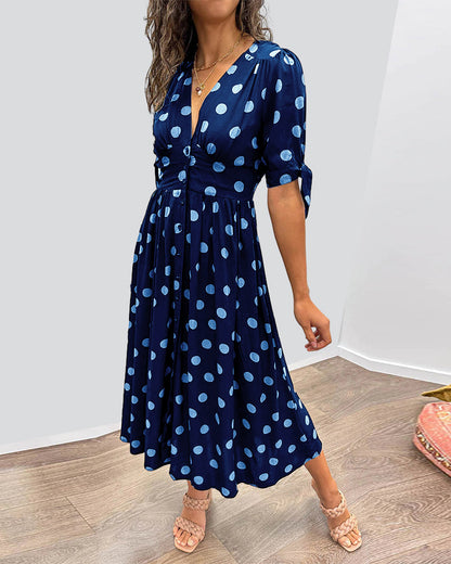 Avero™ | Elegant Polka Dot Dress