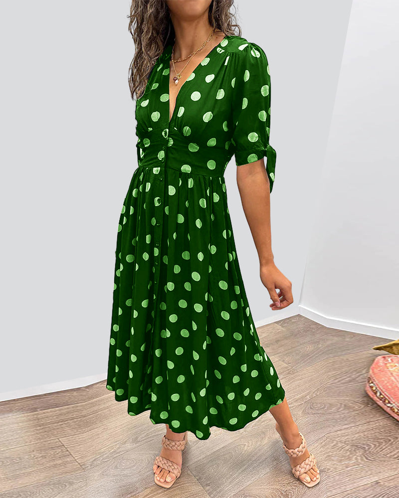 Avero™ | Elegant Polka Dot Dress