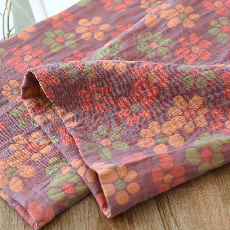 Ownkoti Cotton Gauze Pajama Set with Long Sleeve Design for Optimal Comfort