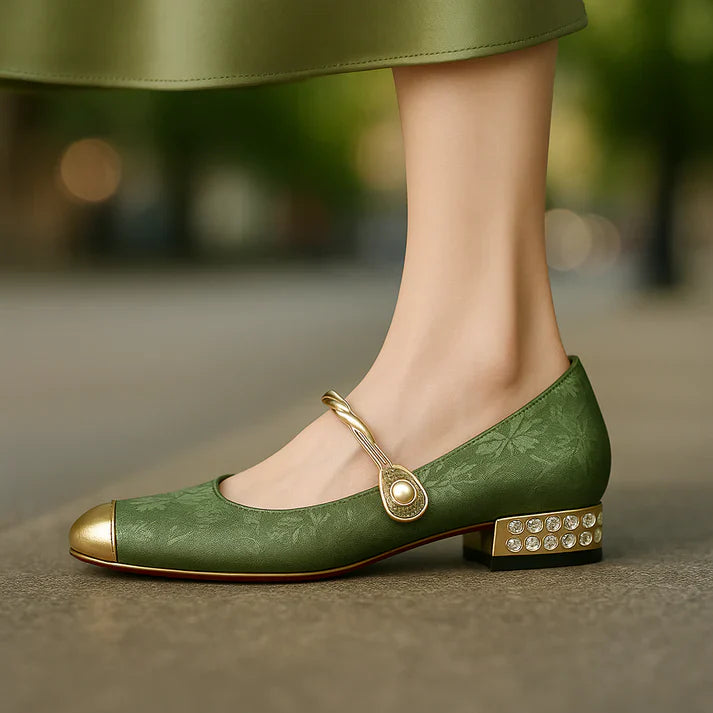 Women’s Elegant Pearl Accent Flats