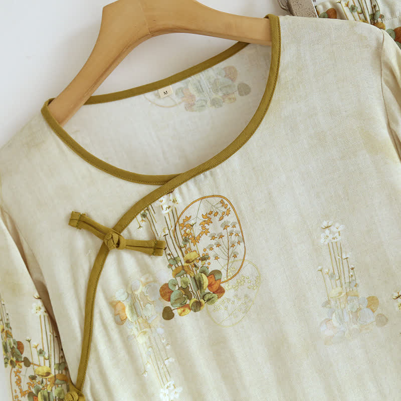 Ownkoti Vintage Floral Bamboo Fiber Pajama Set for Stylish Comfort