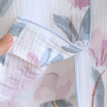 Ownkoti Elegant Floral Pattern Cotton Chiffon Nightwear Set