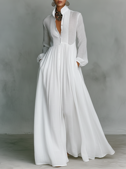 Maxi Dress for Women in Cotton and Linen