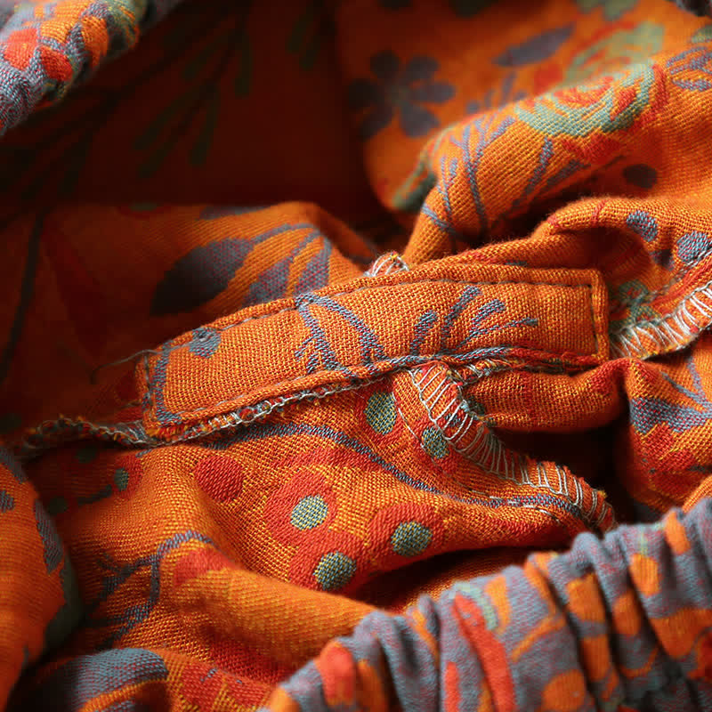 Ownkoti Vintage Leaf Cotton Lounge Set for Stylish Comfort