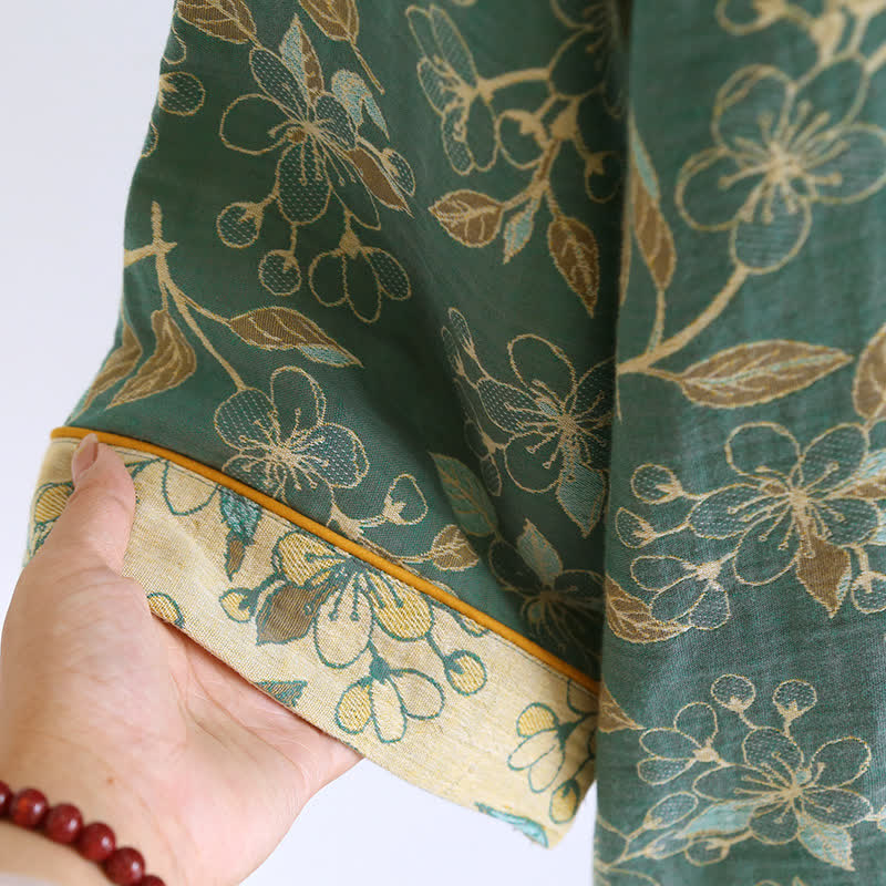 Vintage Floral Cotton Comfortable Casual Pajama Set