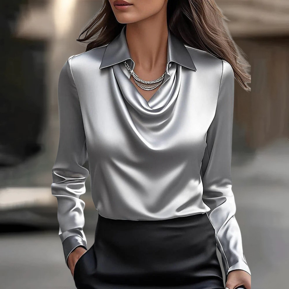 Fiona™ | Elegant Satin Blouse