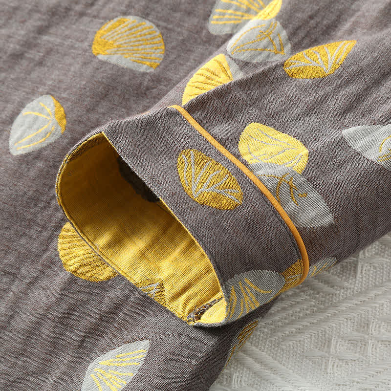 Ownkoti Deluxe Shell Cotton Lapel Pajama Set for Ultimate Comfort