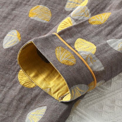 Ownkoti Deluxe Shell Cotton Lapel Pajama Set for Ultimate Comfort