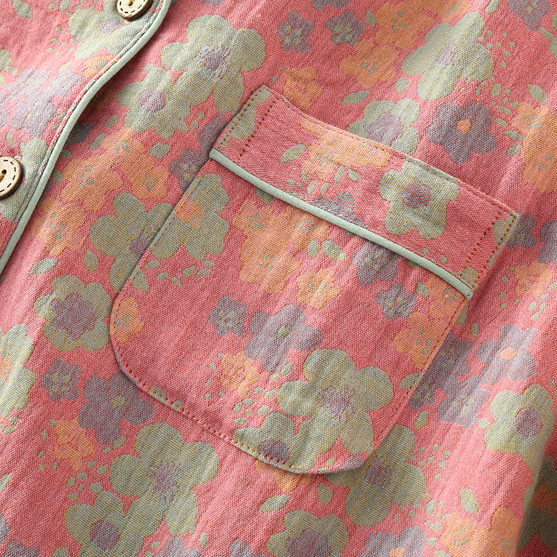 Ownkoti Plum Blossom Cotton Gauze Cozy Loungewear Set