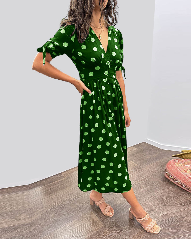 Avero™ | Elegant Polka Dot Dress