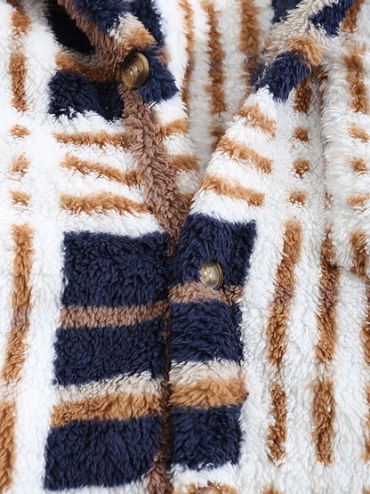 Classic men's plaid flannel jacket with notch lapel