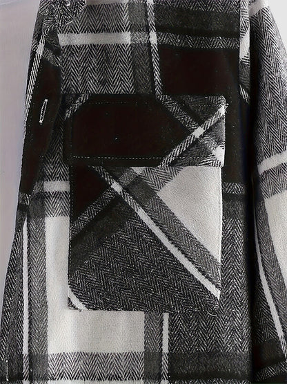 Men's classic plaid shirt in wool blend