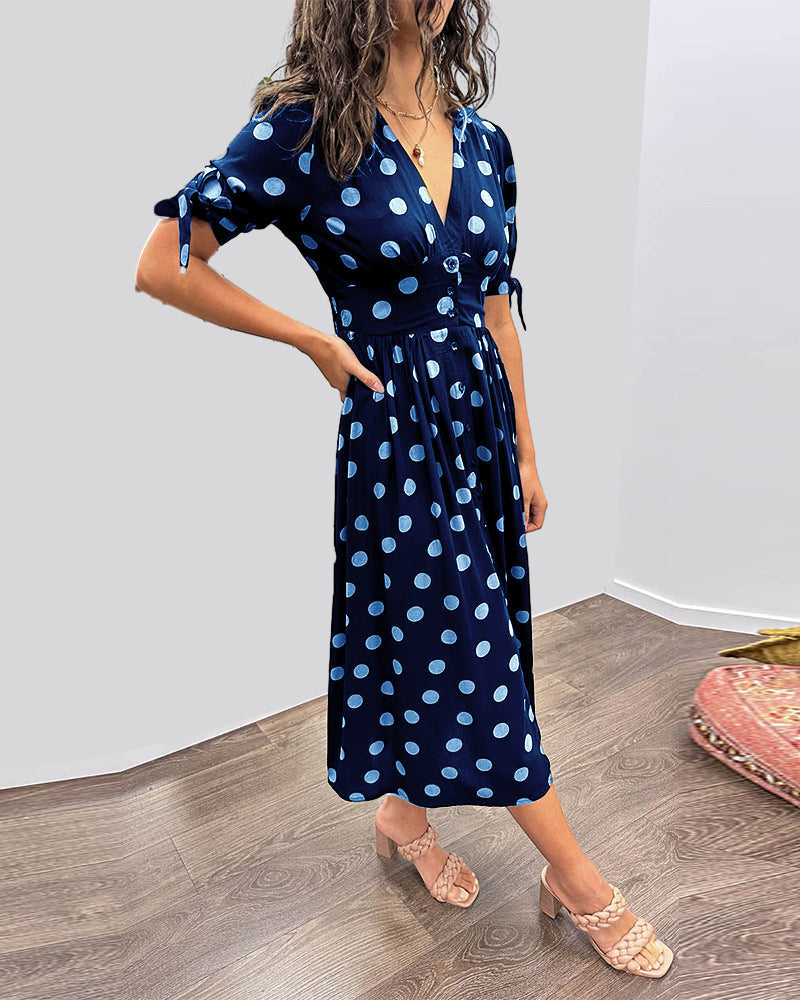Avero™ | Elegant Polka Dot Dress