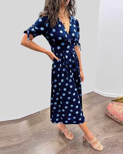Avero™ | Elegant Polka Dot Dress