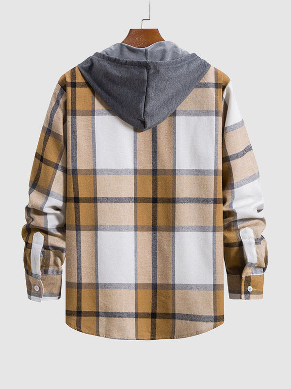 Men's Skinny Plaid Hoodie