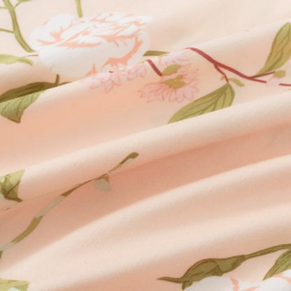 Ownkoti Women's Nightdress with Pink Floral Pattern, Soft and Breathable