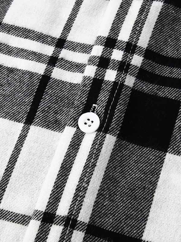 Men's Stylish Lightweight Plaid Hooded Casual Jacket