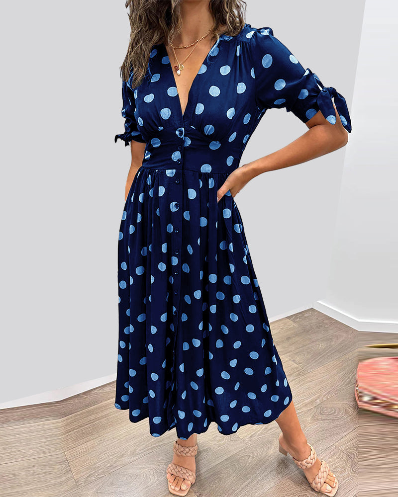 Avero™ | Elegant Polka Dot Dress
