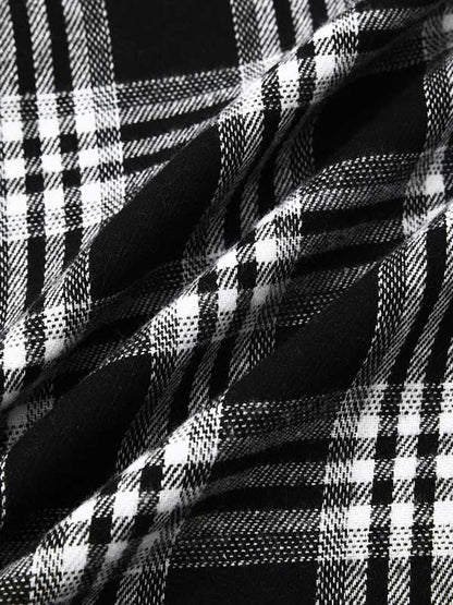 Stylish Classic Men's Thin Jacket with Plaid Hood