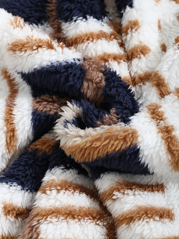 Classic men's plaid flannel jacket with notch lapel