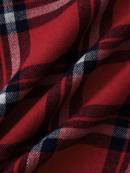 Men's Stylish Lightweight Plaid Hooded Casual Jacket