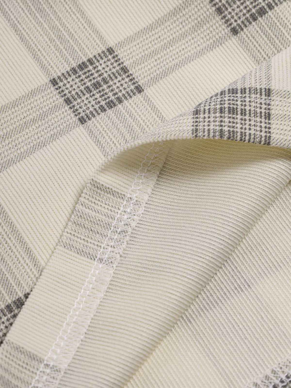 Men's plaid corduroy shorts with elastic waistband for everyday comfort